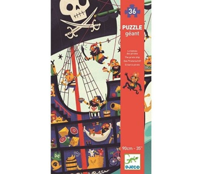 Hovedbilde Piratskip, gigant puslespill 36 brikker