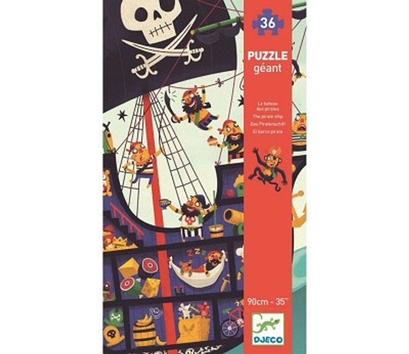Piratskip, gigant puslespill 36 brikker