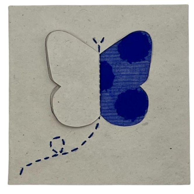 Hovedbilde Butterfly Cutout kort blå