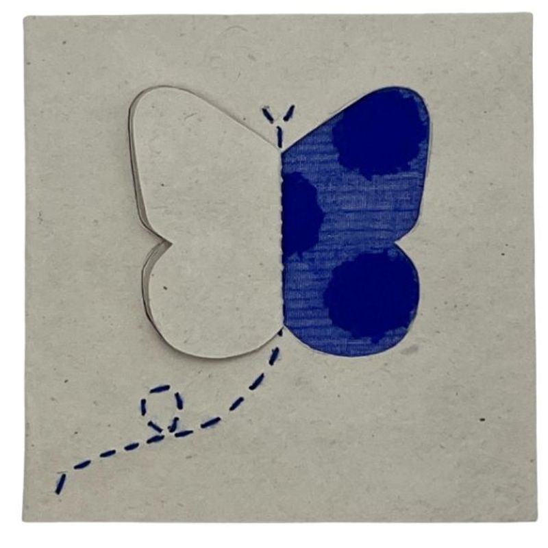 Butterfly Cutout kort blå